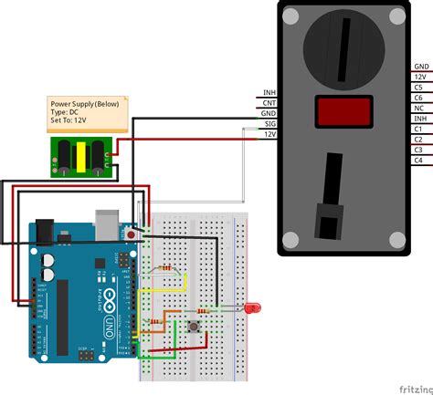 5 slot coin changer wiring diagram arduino